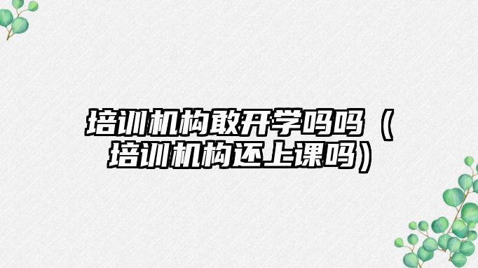 培訓機構敢開學嗎嗎（培訓機構還上課嗎）