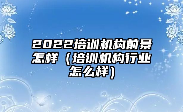 2022培訓機構前景怎樣（培訓機構行業怎么樣）