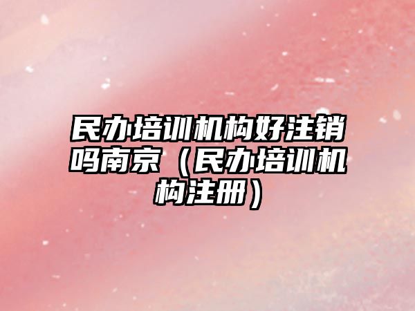 民辦培訓機構好注銷嗎南京（民辦培訓機構注冊）