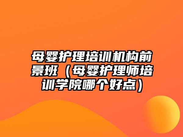 母嬰護理培訓機構前景班（母嬰護理師培訓學院哪個好點）