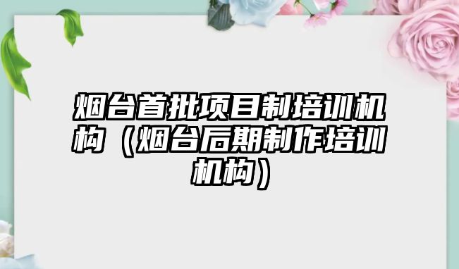 煙臺首批項目制培訓機構（煙臺后期制作培訓機構）