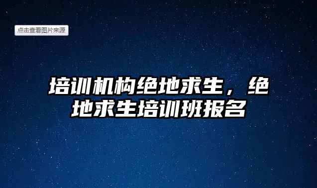 培訓機構絕地求生，絕地求生培訓班報名